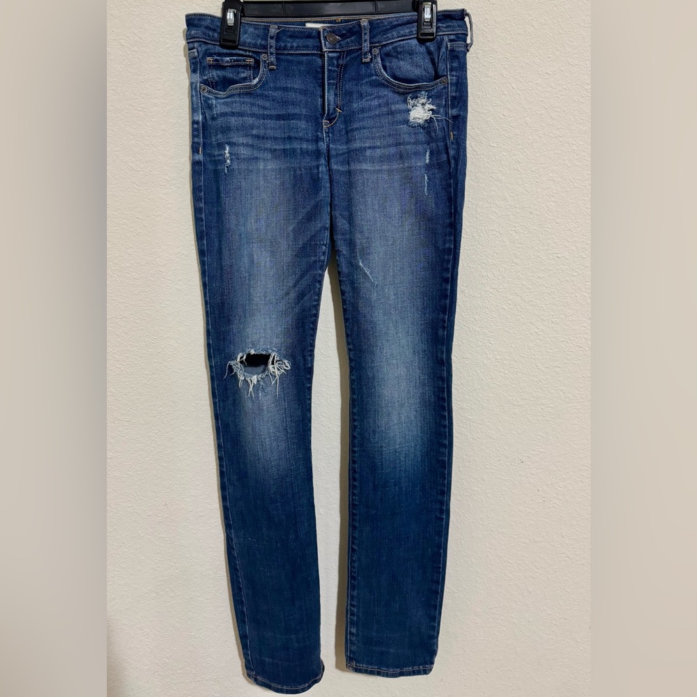 Abercrombie & Fitch Medium Blue Ripped Skinny Jeans